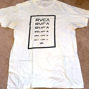 RVCA white tshirt with RVCA design